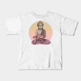 Buddha with dog 5 Kids T-Shirt